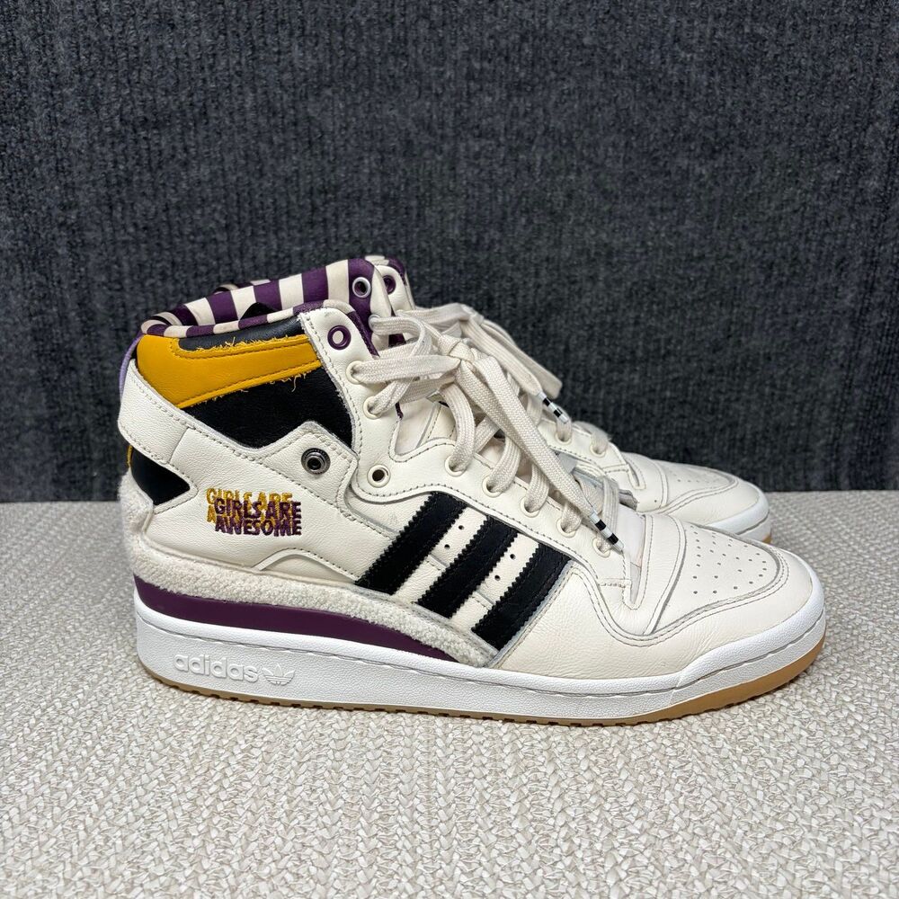 Adidas Forum High Girls Are Awesome Cloud White Purple Shoes Men’s 10.5 GY2632